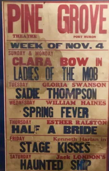 Pine Grove Theatre - Old Poster From Bob Davis Collection